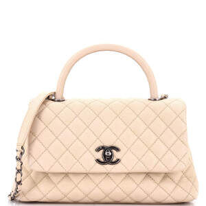 Chanel Small Coco Top Handle Bag Quilted Caviar